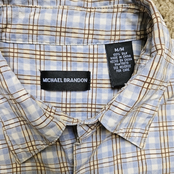 Michael Brandon Men's Shirt 100% silk - Picture 3 of 4